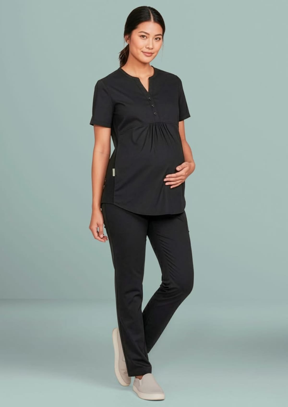 Womens Rose Tunic Scrub Top