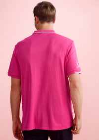 Mens Pink Short Sleeve Polo