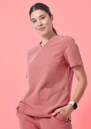 Womens V-Neck Scrub Top