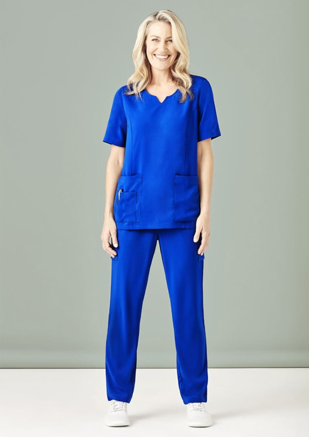 Womens Avery Round Neck Scrub Top