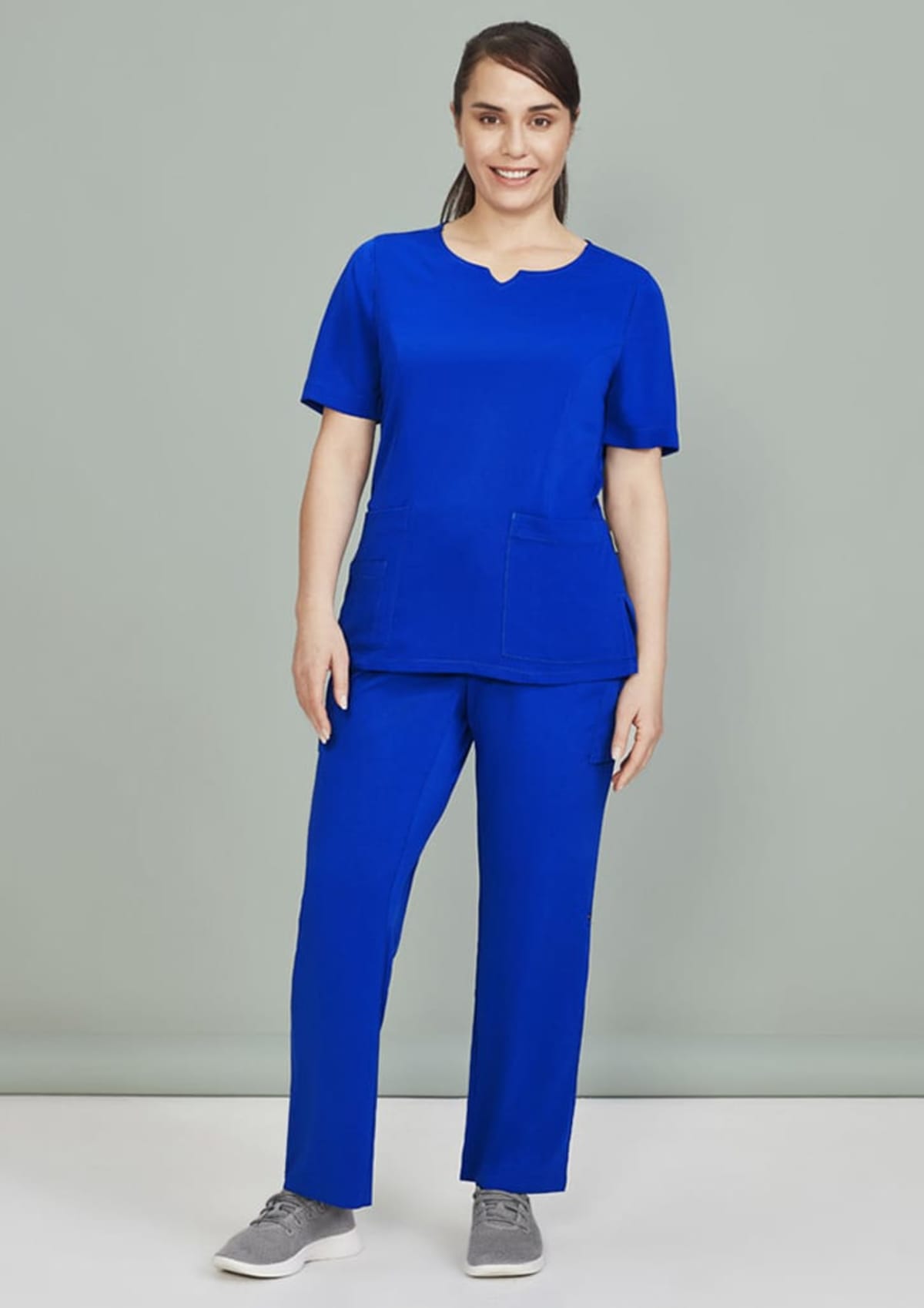 Womens Avery Round Neck Scrub Top