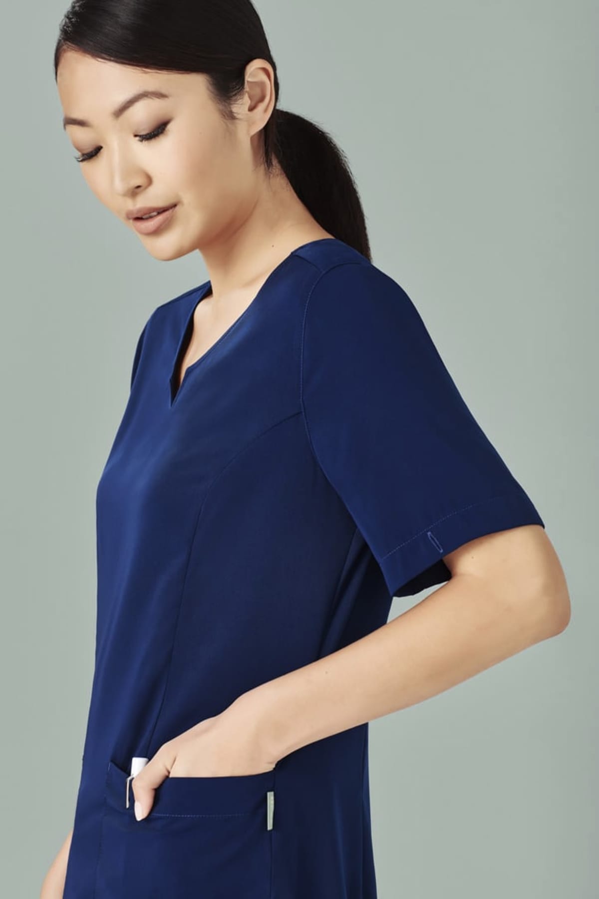 Womens Avery Round Neck Scrub Top