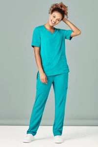 Womens Avery Round Neck Scrub Top