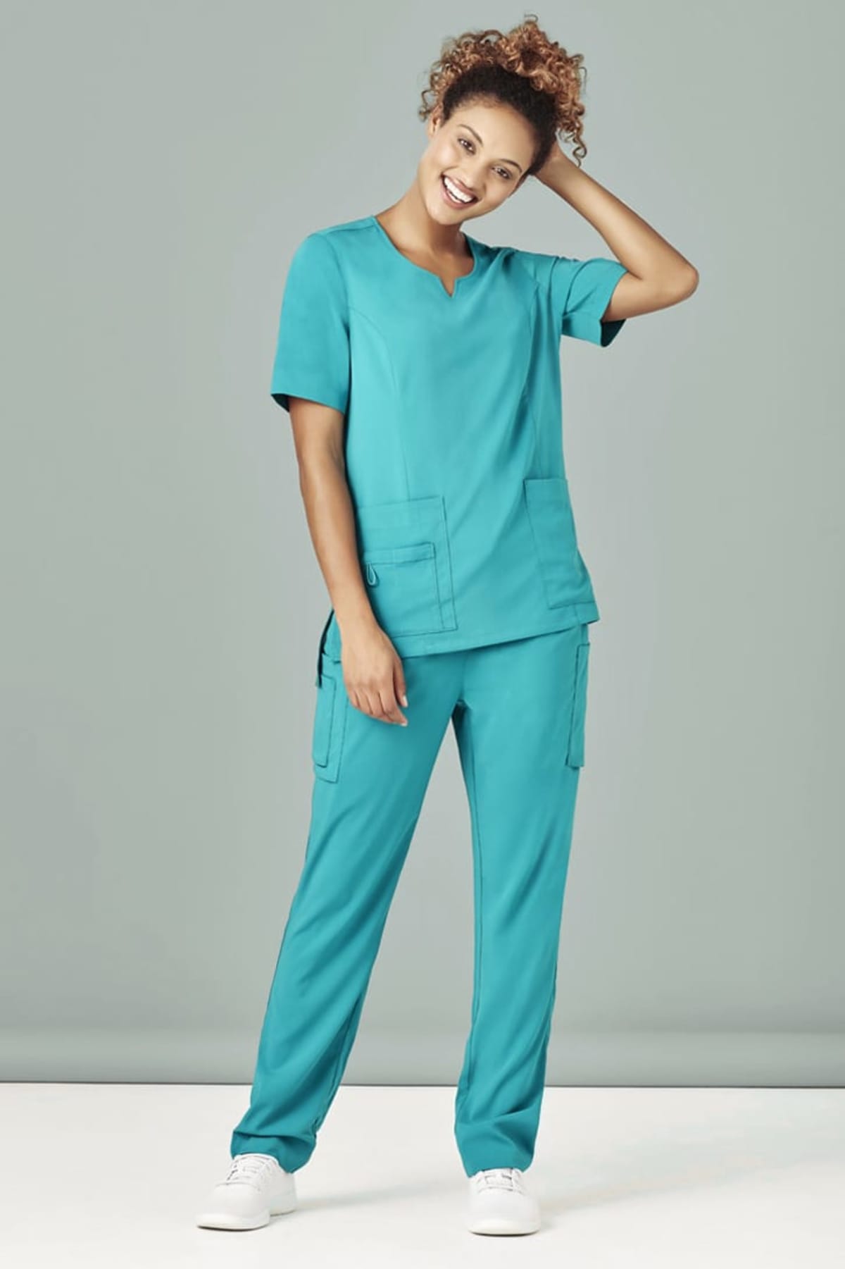 Womens Avery Round Neck Scrub Top