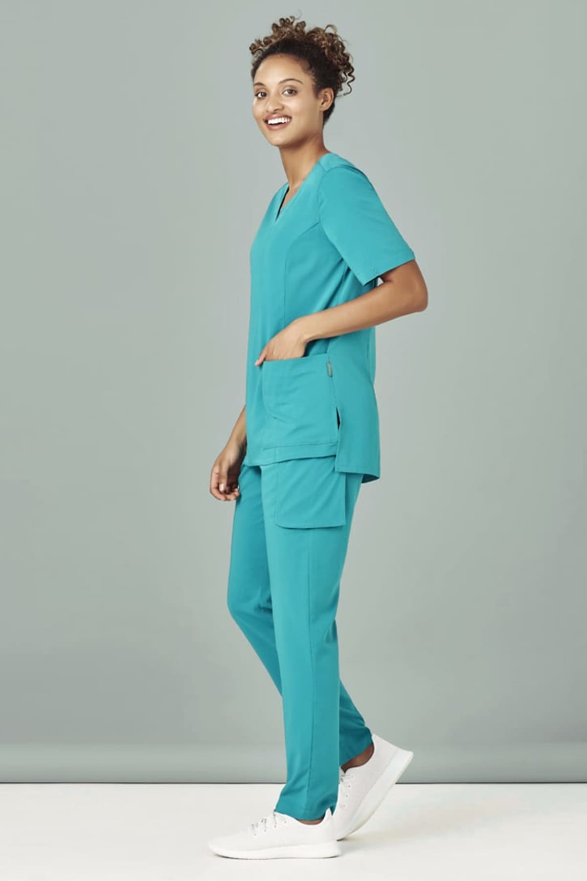 Womens Avery Round Neck Scrub Top