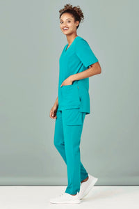 Womens Avery Round Neck Scrub Top