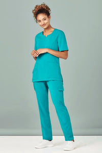 Womens Avery Round Neck Scrub Top