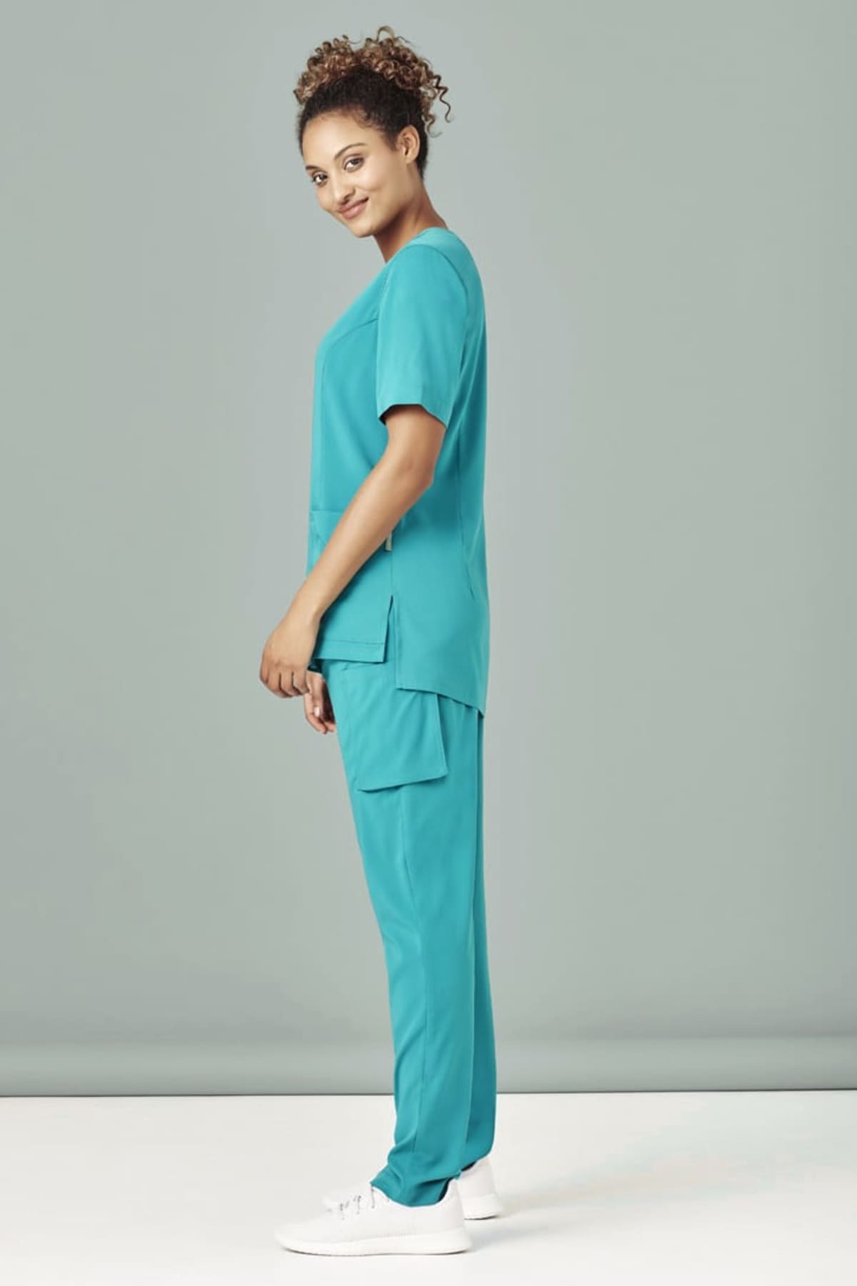 Womens Avery Round Neck Scrub Top