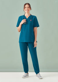 Womens Pulse V-Neck Scrub Top