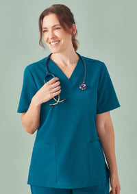 Womens Pulse V-Neck Scrub Top