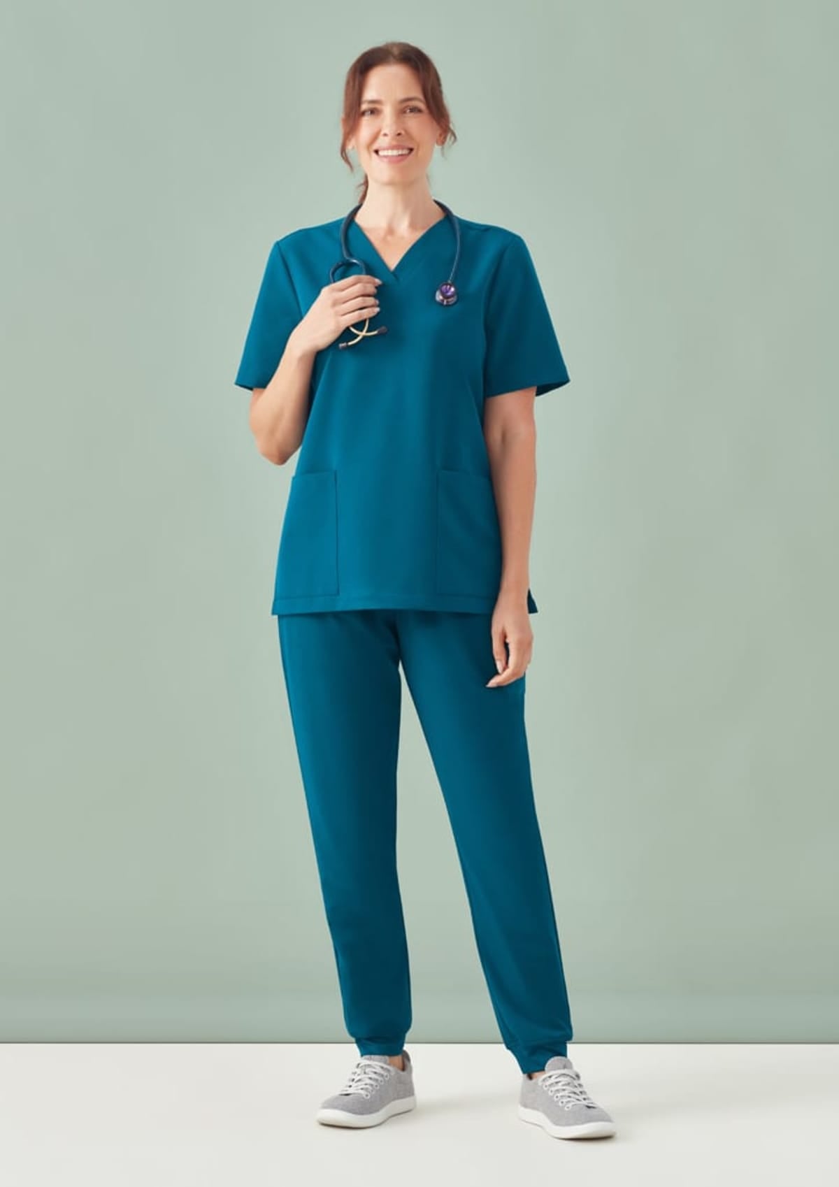 Womens Pulse V-Neck Scrub Top