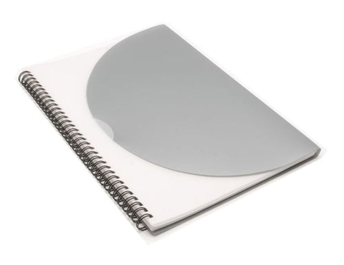 Curve Notepad-Large- Silver A4