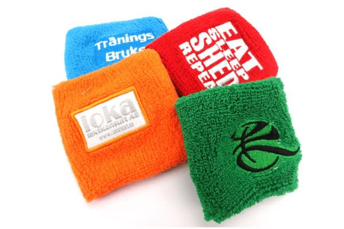 Sweat Wristbands 1 Colour Logo
