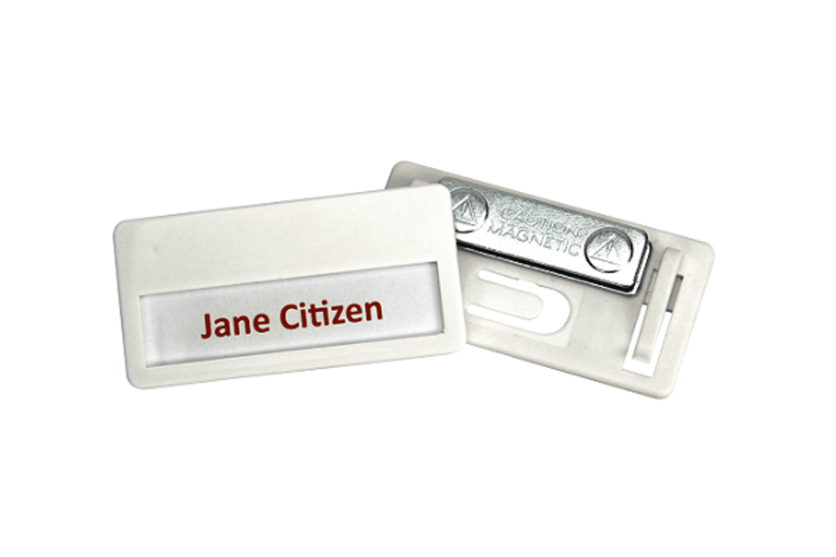 DIY Blank Plastic Name Badge