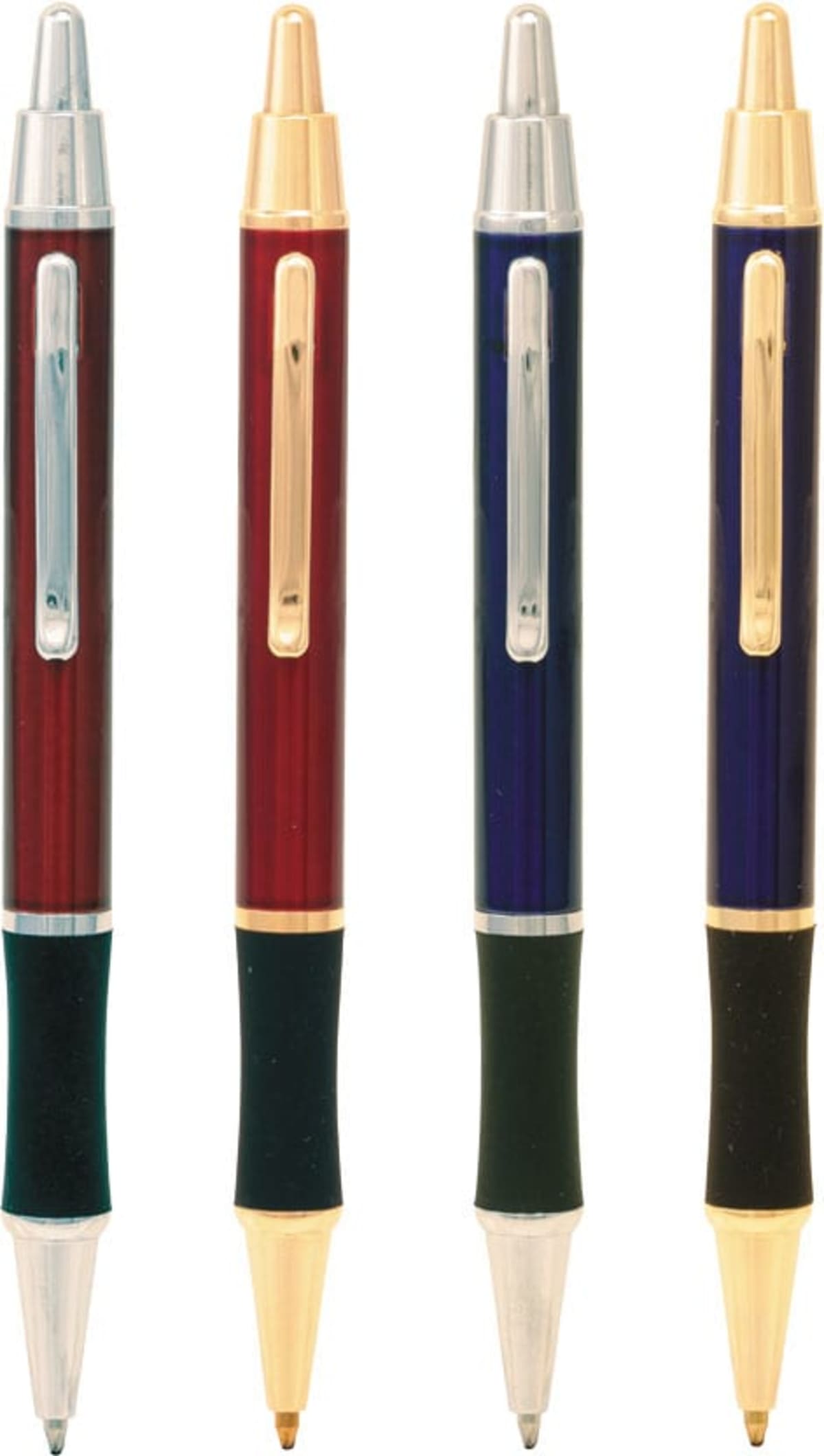 Pen Metal push button with rubber grip Cambridge