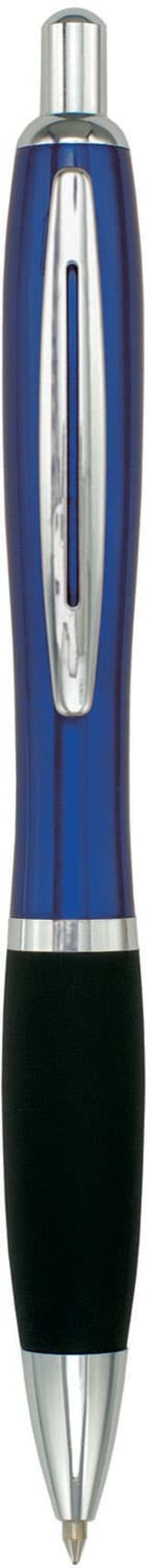 Metal pen curved barrel black rubber grip Ultra vista