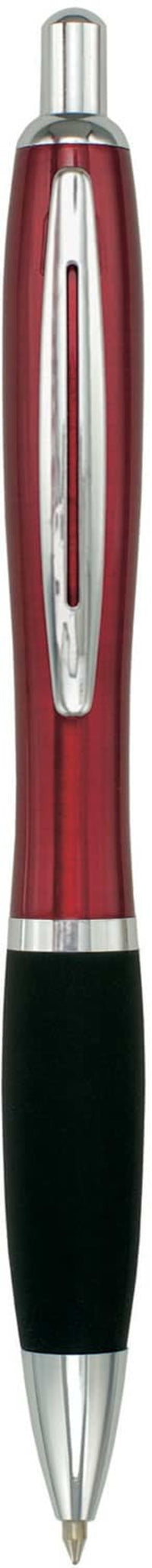 Metal pen curved barrel black rubber grip Ultra vista