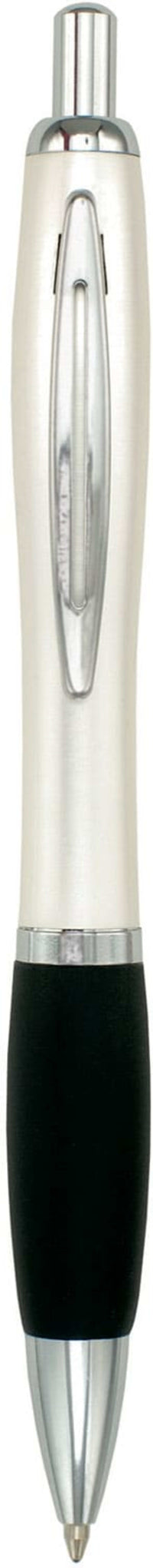 Metal pen curved barrel black rubber grip Ultra vista