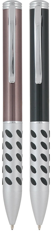 Metal pen twist action two tone Clarion