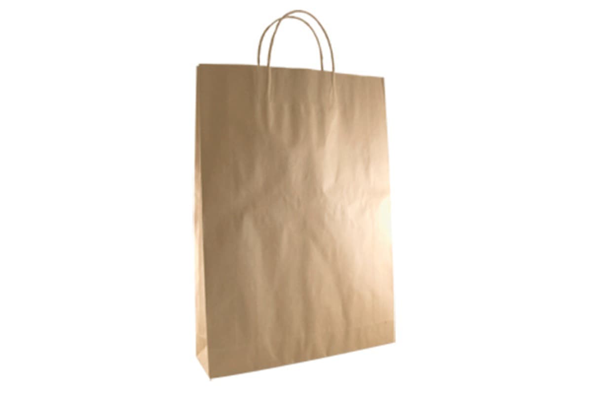 Medium Standard Brown Kraft Paper Bag Printed