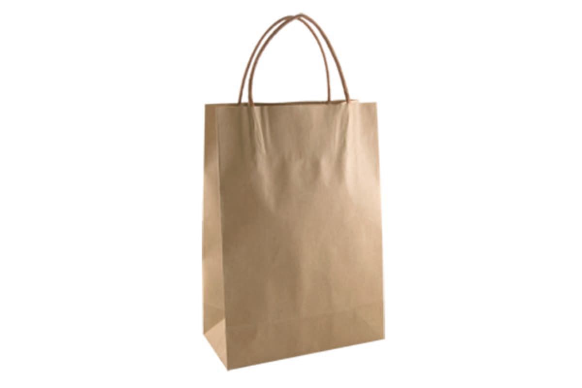Junior Standard Brown Kraft Paper Bag Printed