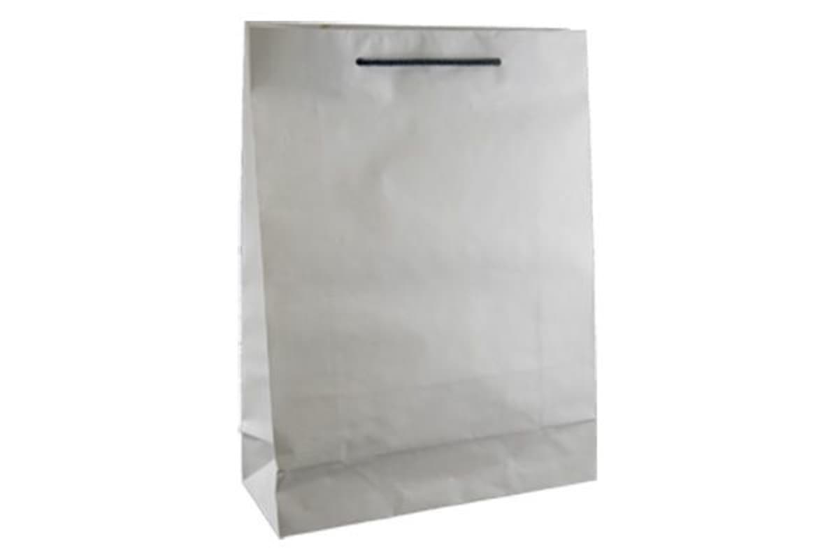 Small Deluxe White Kraft Paper Bag Printed