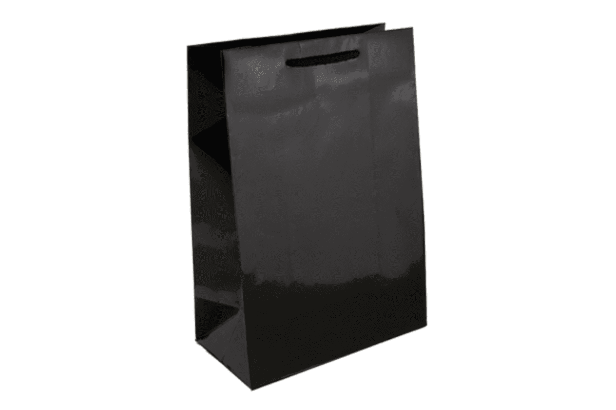 Baby Black Gloss Laminated Paper Bag Printed