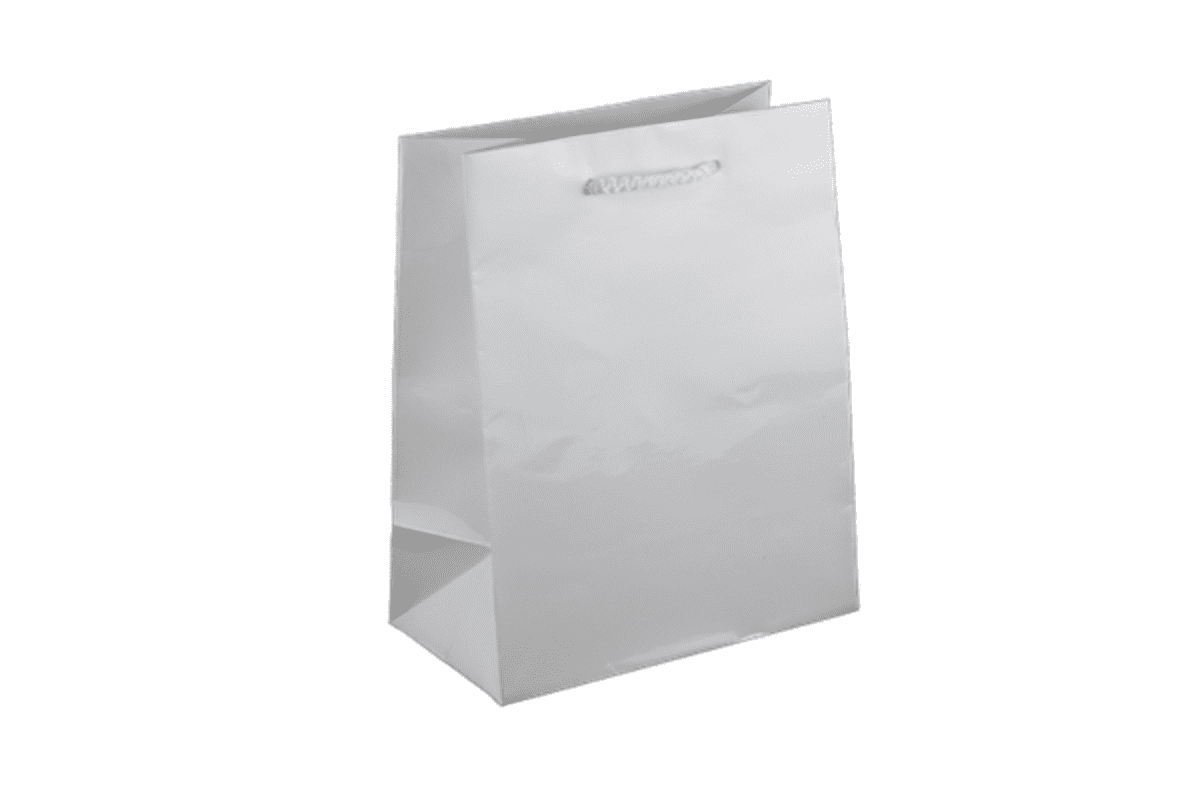 Baby White Gloss Laminated Paper Bag Printed