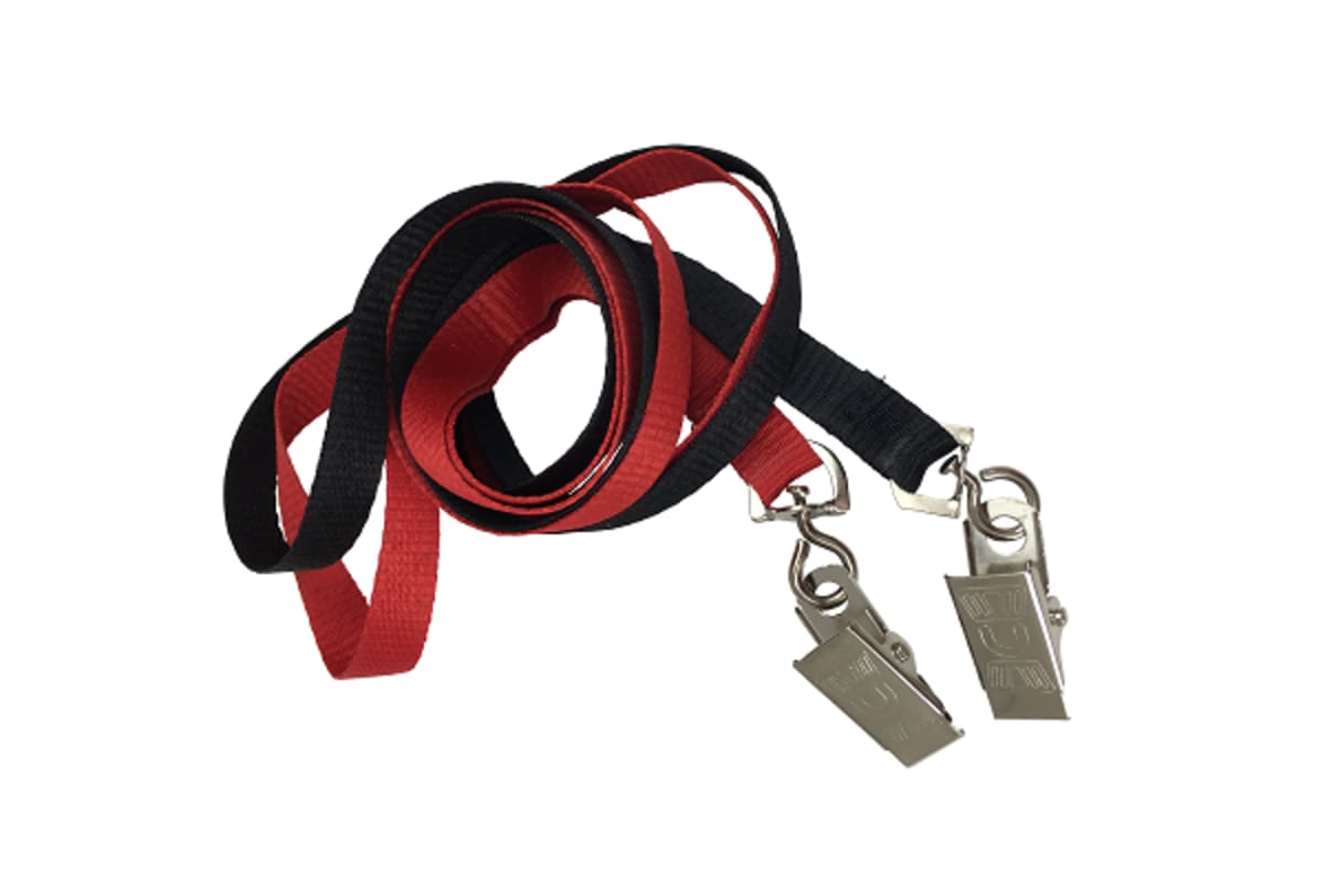 Gemini 10mm Plain Polyester Lanyard with Alligator Black or Red