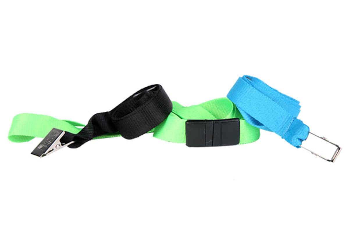 Gemini 15mm Plain Polyester Lanyard with Alligator and Breakaway