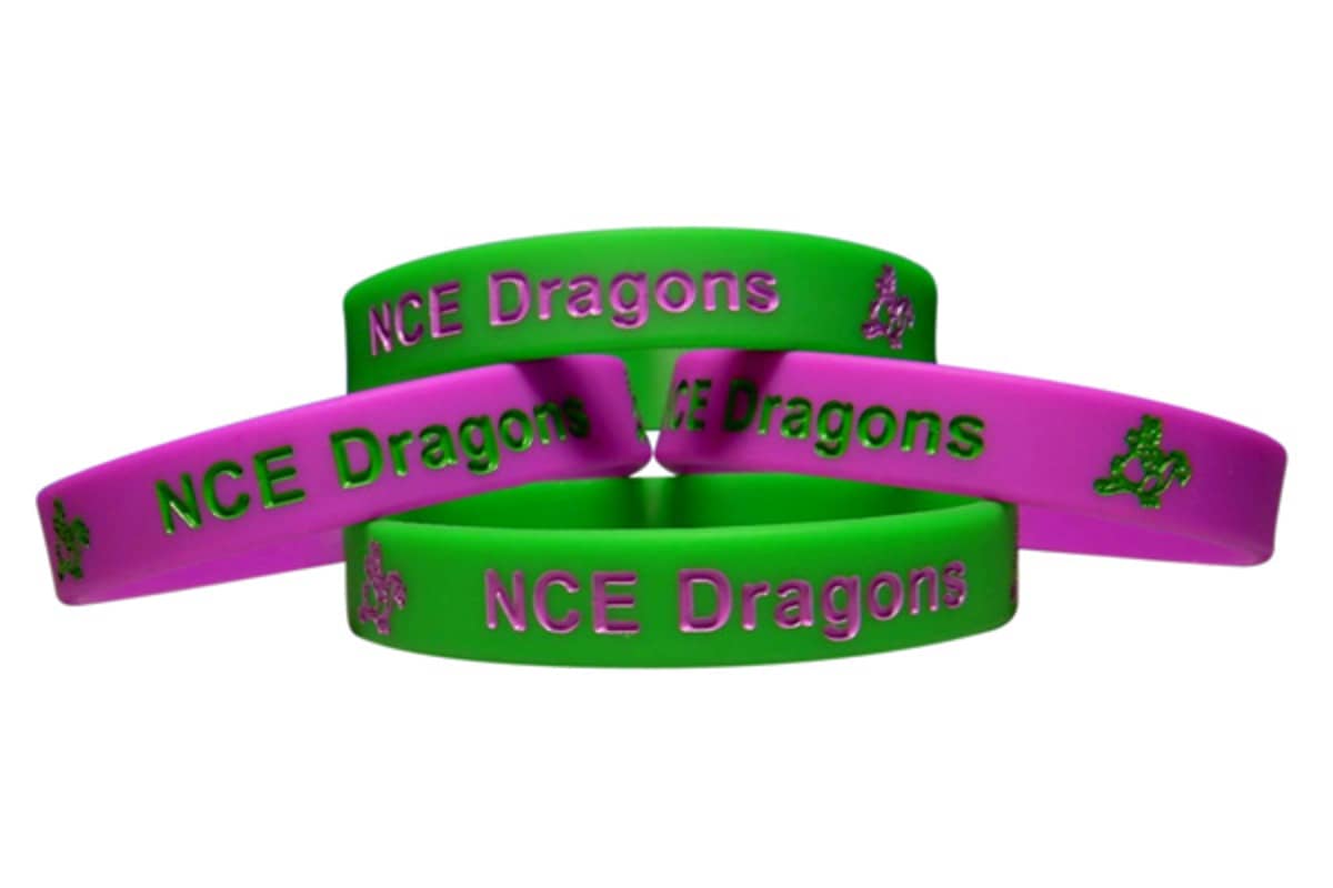 Silicone Wristband 12mm Debossed and Ink Filled