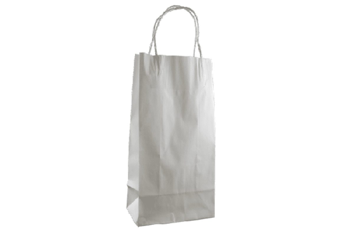 Junior Standard White Kraft Paper Bag Printed