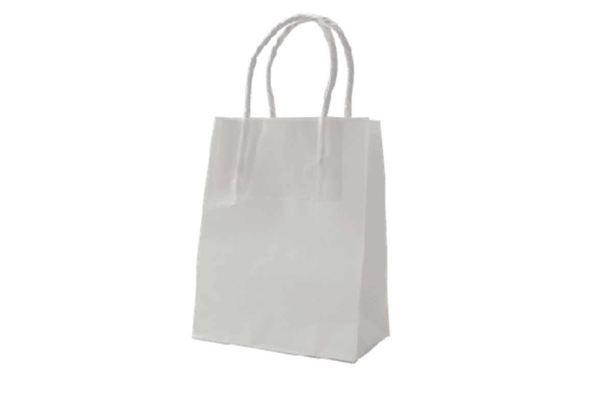 Runt Standard White Kraft Paper Bag Printed