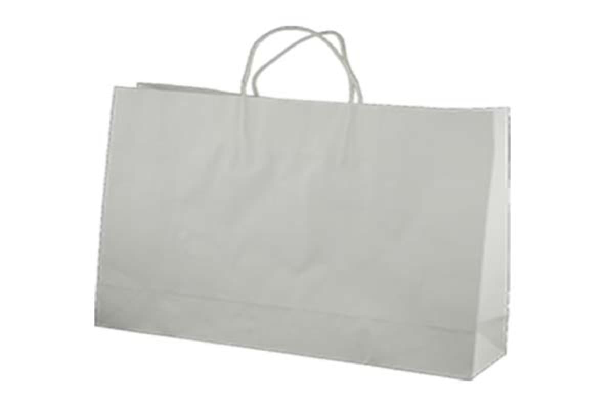 Midi Boutique Standard White Kraft Paper Bag Printed