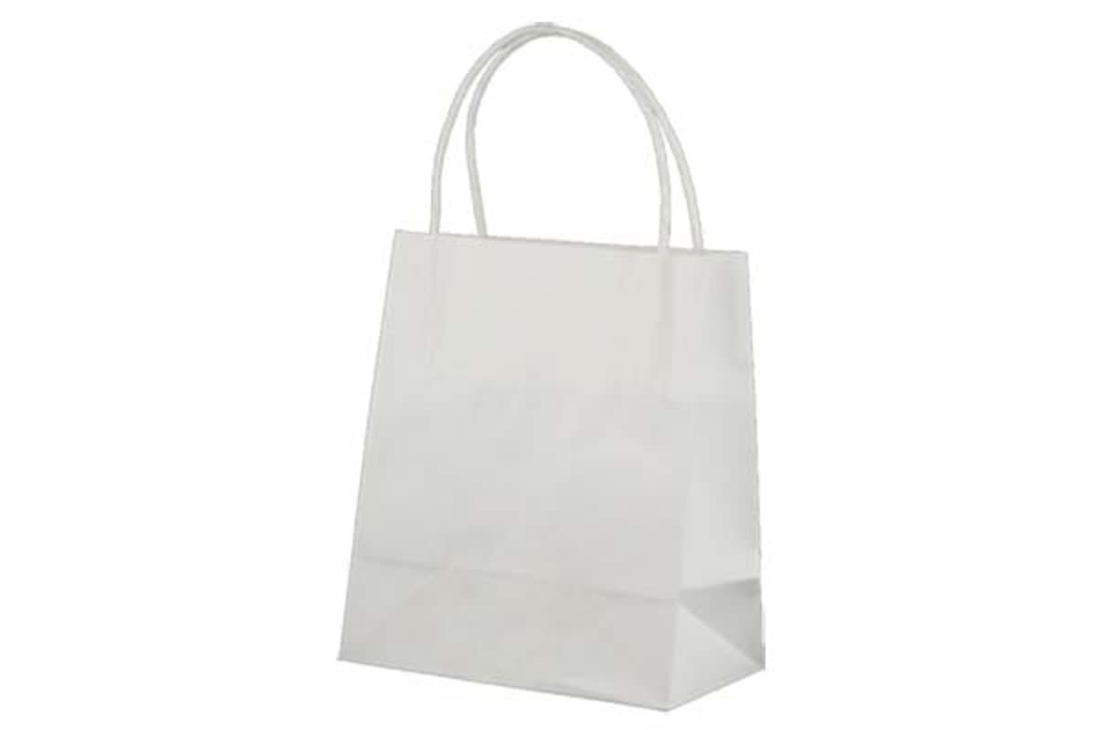 Toddler Standard White Kraft Paper Bag Printed