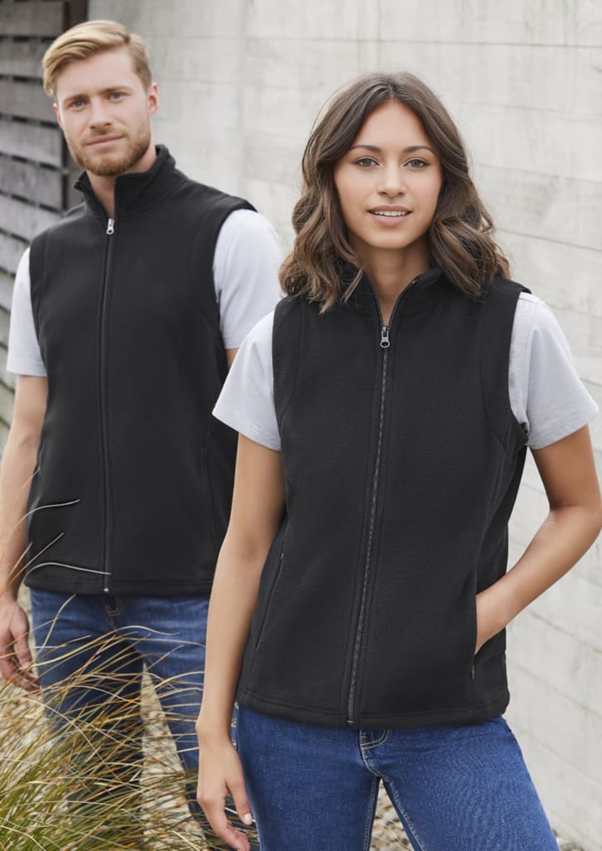 Mens Plain Micro Fleece Vest