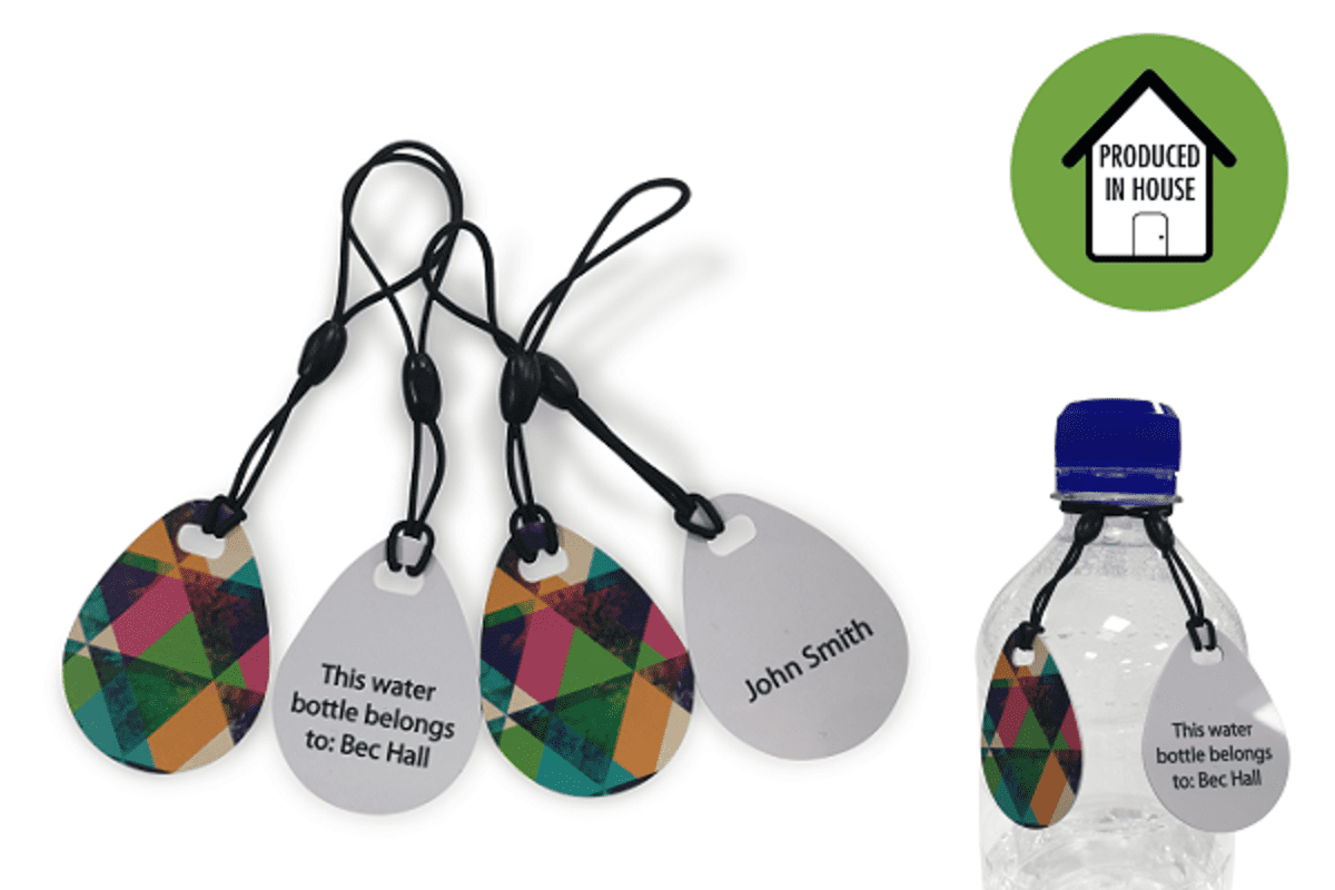 Digital Print Key Tag Tear Drop Matt Finish Double Side