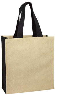 Jute panelled carry-all