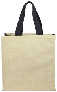 Jute panelled carry-all