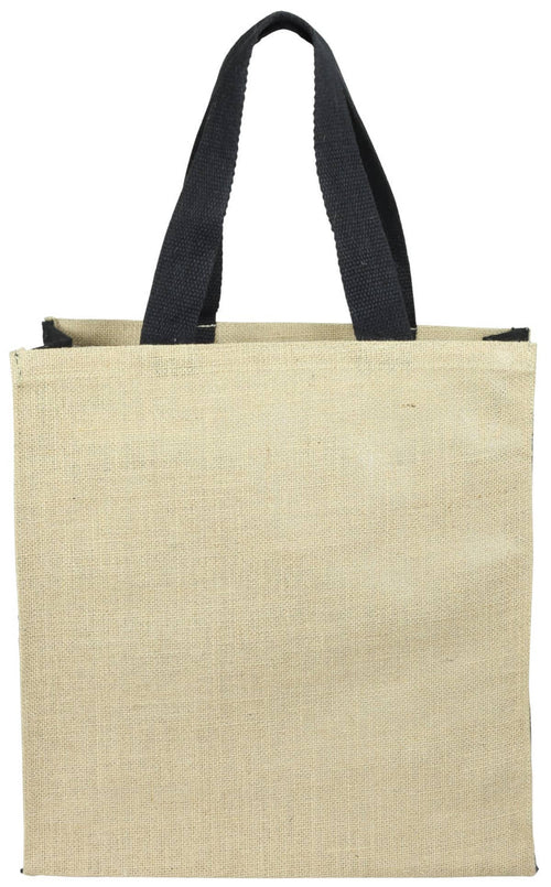Jute panelled carry-all