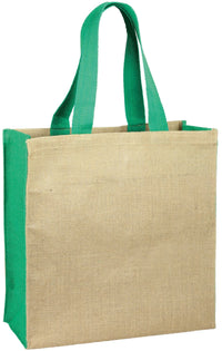 Jute panelled carry-all