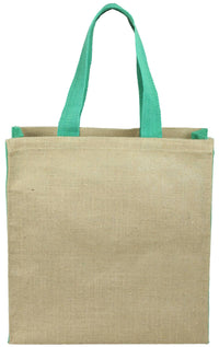 Jute panelled carry-all