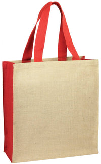 Jute panelled carry-all