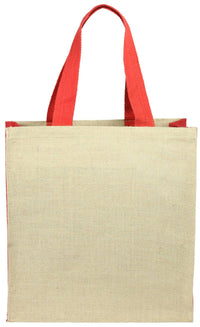 Jute panelled carry-all