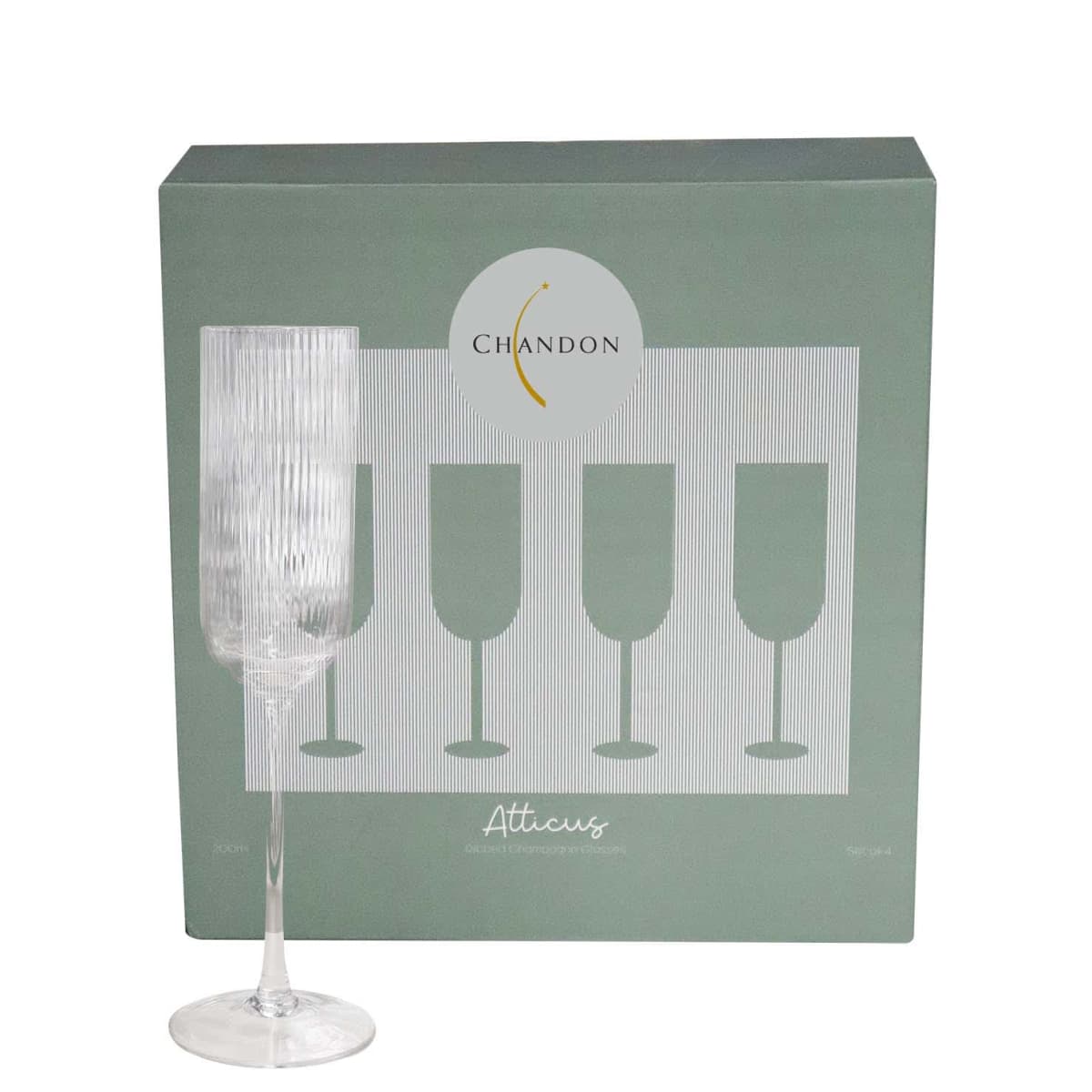 Atticus Ribbed Champagne Glasses