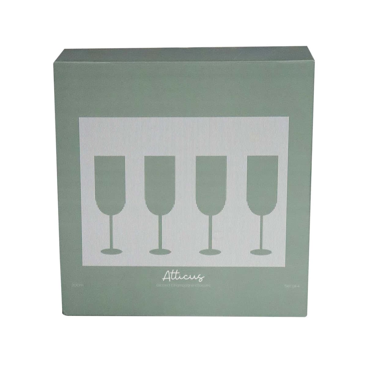 Atticus Ribbed Champagne Glasses