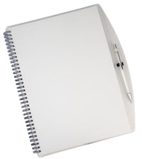 Spiral notebook and pen