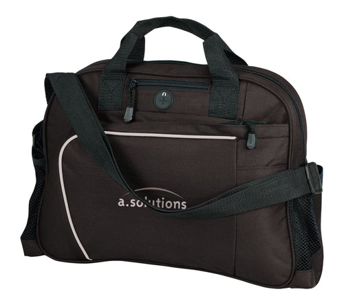 Curved zipped brief bag