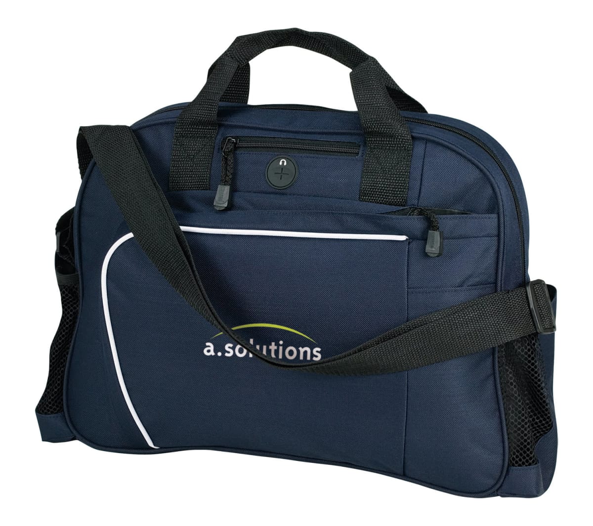 Curved zipped brief bag