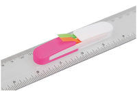 Ruler 30cm clear with sticky note flagsflags